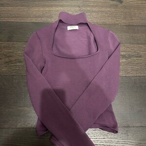 Aritzia Purple Turtleneck Sweater
